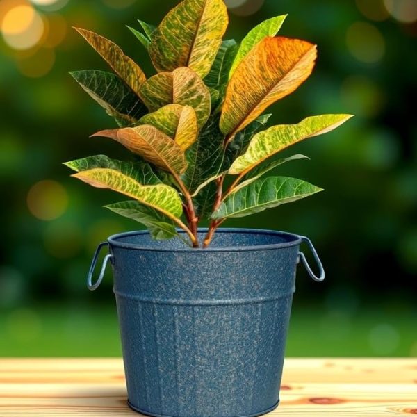 Outdoor Iron Hooks Bucket Planter Textured Powder Coated
